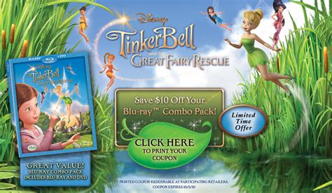 $10 off Tinkerbell and The Great Fairy Rescue DVD! - Freebies2Deals