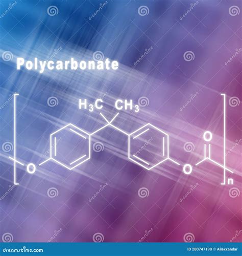 Polycarbonate PC, Structural Chemical Formula Stock Illustration ...