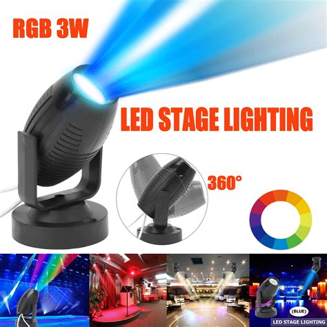 Luces Led De Escenario Rgb Activadas Por Sonido L Mpara Giratoria Para