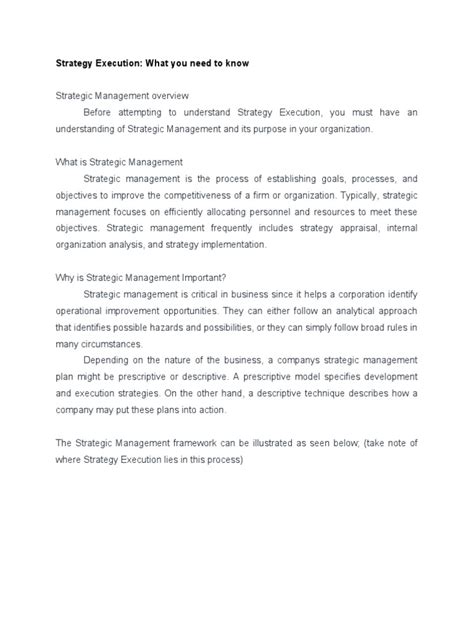 Strategy Execution | PDF | Strategic Management | Goal