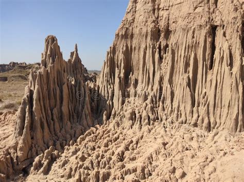 Eroded Hills Due To Soil Erosion Stock Photo - Image of desert, valley ...