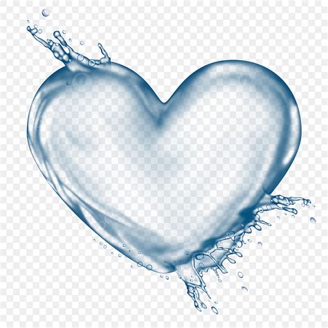 Heart Shaped Water Png Image Heart Shaped Water Splash Water Splash