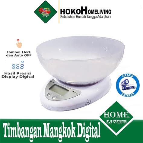 Jual HOKO TIMBANGAN DAPUR DIGITAL MANGKOK Timbangan Kue Digital