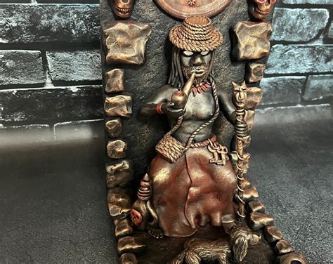 Papa Legba Statue Voodoo Symbol Ritual Altar Occult Handmade Etsy