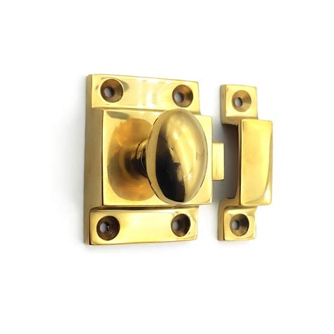 Cupboard Thumb Turn Catch Wardrobe Cabinet Door Sprung Latch Lock Polished Brass Etsy