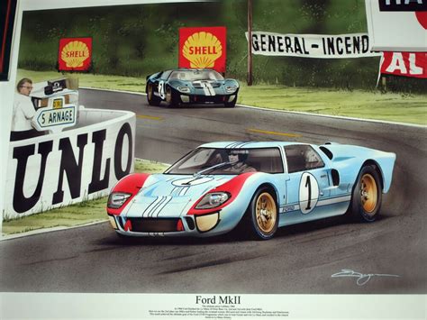 1966 Le Mans 24 Heures Hours Ford Gt40 Mk2 Mkii Ken Miles Denny Hulme