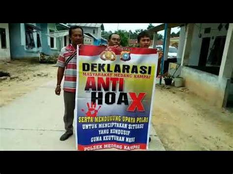 Deklarasi Anti Hoax Oleh Masyarakat Kec Medang Kampai Dumai Youtube