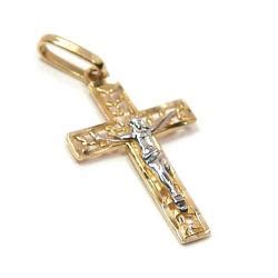 Crucifixo Em Ouro K Filigrana C Imagem Czo Ouro Amarelo Na