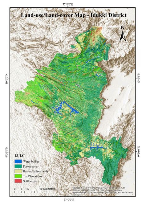 Land-use/land-cover map of Idukki district. | Download Scientific Diagram