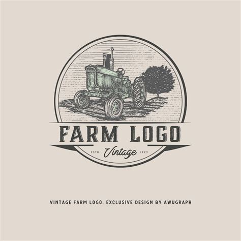 Premium Vector Vintage Farm Logo