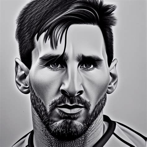 Portret Realistyczny Rysunek Lionel Messi Creative Fabrica