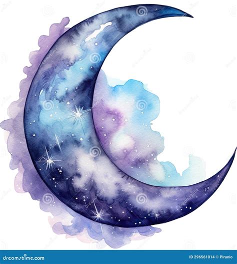 Moon Watercolor Clipart Stock Illustration Illustration Of Planet