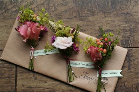 Lisianthus Buttonholes By JennyFleur For A Summer Wedding At