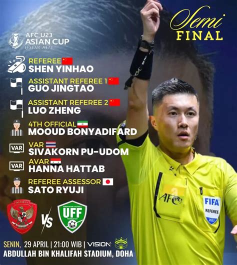 Profil Biodata Instagram Shen Yinhao Wasit Laga Indonesia U Vs