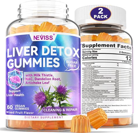 Amazon Sugar Free Liver Cleanse Detox Repair Gummies Milk