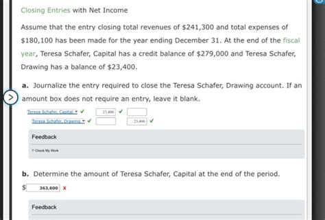 Solved Closing Entries With Net Income Assume That The Entry Chegg