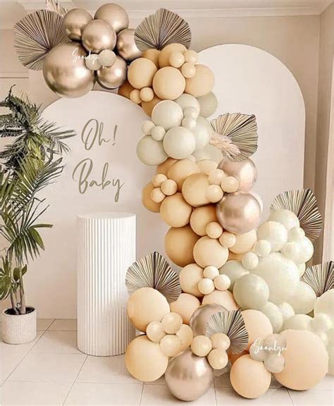 Amazon Soonlyn Boho Balloon Arch Kit In Pcs Neutral Balloons Garland Nude Beige
