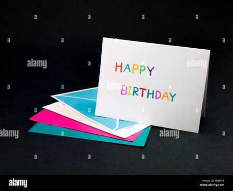 Message Card for Your Family and Friends; Happy Birthday Stock Photo ...