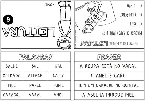 Varal Sílabas Silabário Fichas Leitura Imprimir pdf Digital