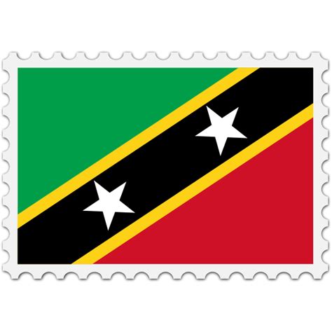 Stamp St. Kitts Nevis Flag | Free SVG