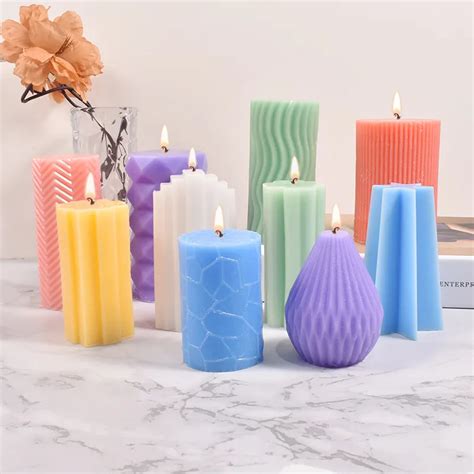 Molde Cil Ndrico De Silicona Para Velas Fabricaci N De Adornos De Cena