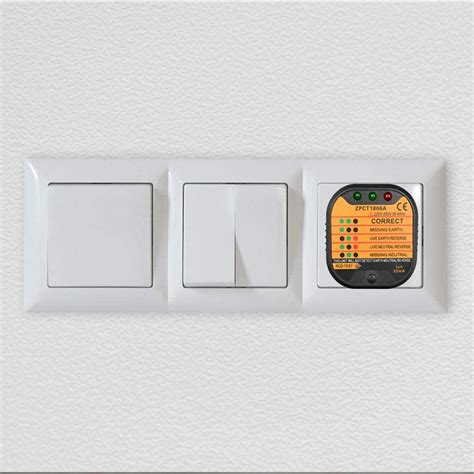 Electric Socket Tester Automatic Outlet Polarity Check Meter Detector with RCD Function and ...