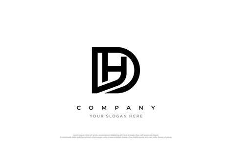 Initial Letter Hd Monogram Logo Design Vector 25396500 Vector Art At Vecteezy