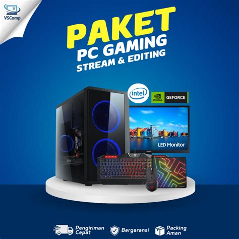 Jual Paket PC Gaming Fullset Core I3 Gen10 Core I3 10105 Ram 16GB VGA