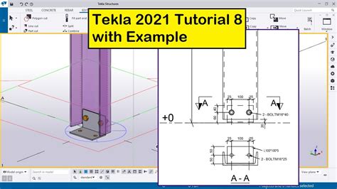 Tekla 2021 Tutorial 8 Create Baseplate With Example Youtube