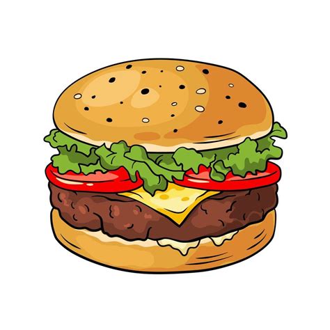 Hamburguesa Ilustraci N Vectorial Dibujada A Mano Estilo De Dibujos