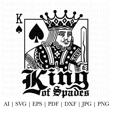 King Of Spades Playing Cards Svg Vector Cricut Cut File Eps Clipart