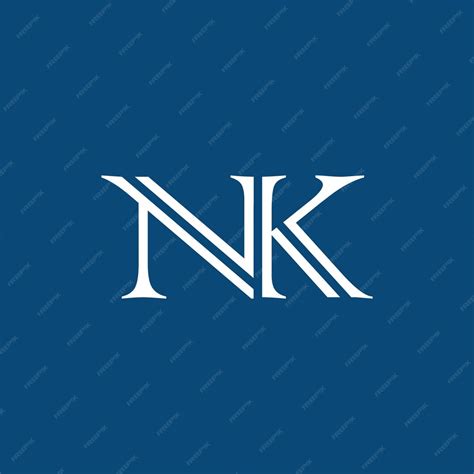 Premium Vector Nk Or Kn Initial Lettering Logo Design