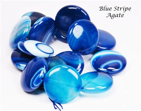 Brand New 620cts Blue Stripe Agate Puffy Coins 25mm Gemstones