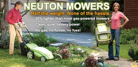 Neuton Battery Lawn Mowers Neuton Battery Lawn Mowers Naturally Smarter Mowers And Power