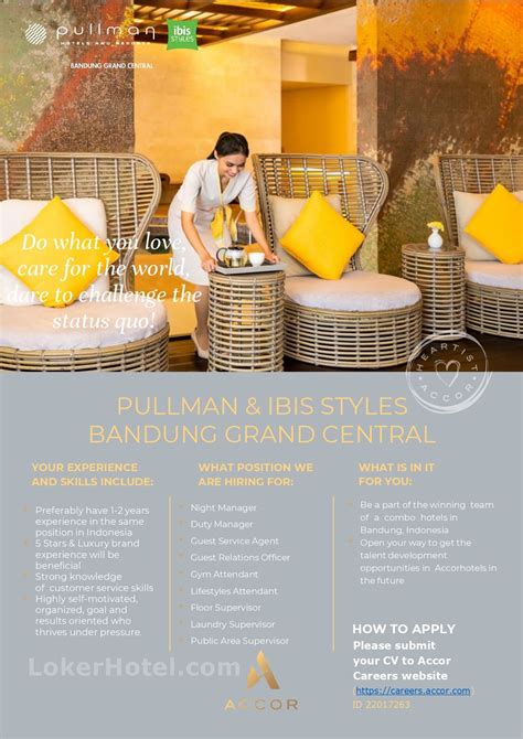 Pullman Ibis Styles Bandung Grand Central Loker Hotel Lowongan