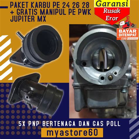 Jual PAKET KARBU KARBURATOR CARBU PE 24 26 28 GRATIS MANIPUL MANIPOL