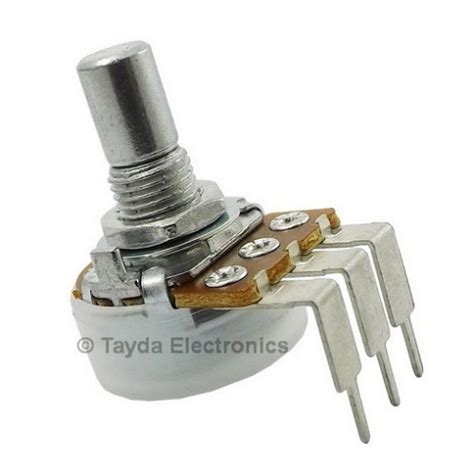 1K OHM Logarithmic Taper Potentiometer PCB Mount Round Shaft Dia 6 35mm