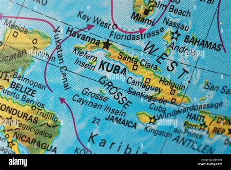 Map of cuba and florida hi-res stock photography and images - Alamy