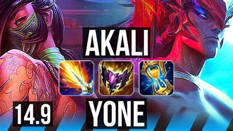 Akali Vs Yone Mid Rank Akali Legendary Rank K Dmg Jp