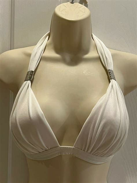 Venus White Goddess 39 Bikini Halter Bra Swim Top Si Gem