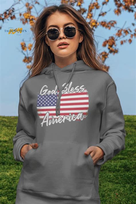 God Bless America American Patriot American Pride Hoodie Gildan God