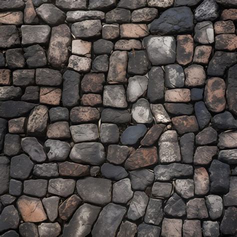 Premium AI Image | Cobblestone Path Texture