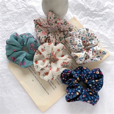 Jual Town Shell Flowery Scrunchy Scrunchie Ikat Rambut Korea