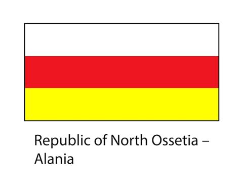 Premium Vector Flag Of North Ossetia Alania Republic Russia