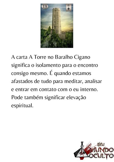 Cartas Do Baralho Cigano Carta Do Baralho Cigano A Torre