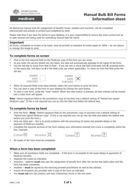 Fillable Online Humanservices Gov Manual Bulk Bill Forms Information