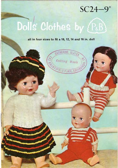 Bargain Pdf Vintage Dolls Clothes Knitting Patterns Kilt Dungarees