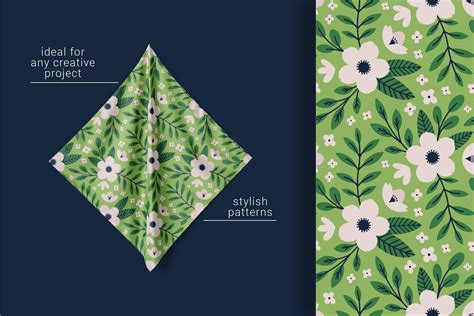 Floral Seamless Patterns Design Cuts