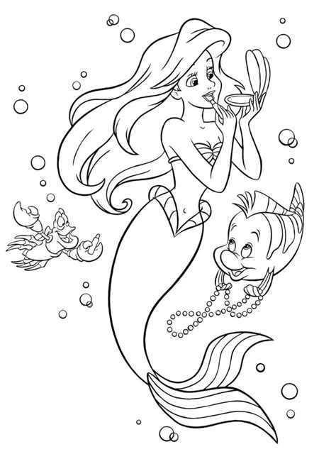 Ausmalbilder Arielle 100 Kostenlose Ausmalbilder Ariel Coloring Pages