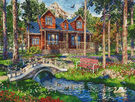 Solve Pine Forest Cabin Jigsaw Puzzle Online With Pieces